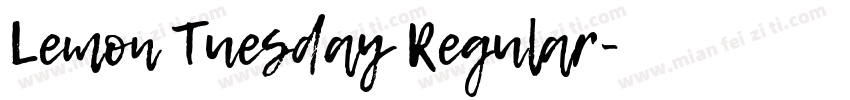 Lemon Tuesday Regular字体转换